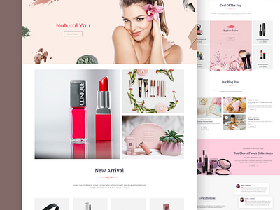 Cosmetics Website Templates beautiful beauty branding cosmetics design eyeshadow graphic design lipstick logo makeup makeupartist makeuplover ui