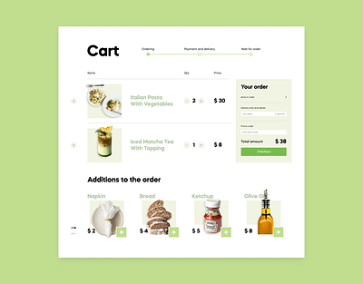 Salateira Website Cart Page ui ux web design