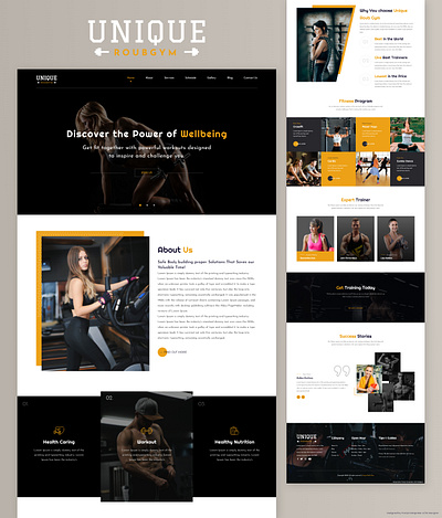 Gym Website Templates branding design development fitness fitnessmodel graphic design gym gymlife gymmotivation logo ui vector website