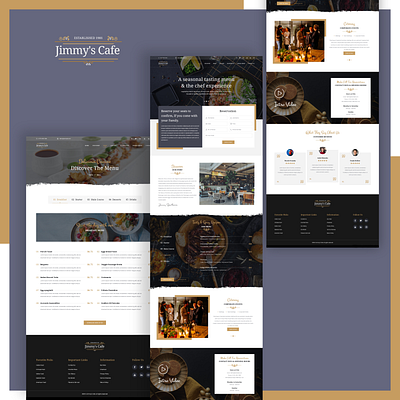 Restaurant Website Templates design graphic design logo restaurant website vector webdeveloper website website templates webtemplate