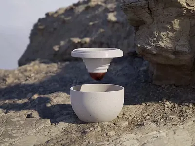 The Magic Pot - Satisfying 3D lopping animation (SOUND ON) 3d animation abstract animation art direction cinema 4d creative direction graphic design looped animation magic minimal mograph motion design motion graphics motiondesign out of this world sound design ue ue5 unreal engine wave