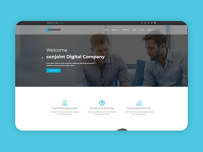Corporate Business Agency Bootstrap Template - Conjoint investment template modern responsive
