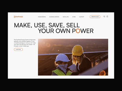 ENPHASE- corporate website redesign corporate design energy inspiration layot redesign solar typography ui ux web web design