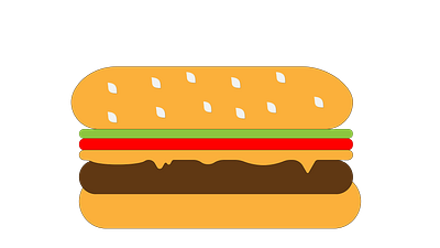 Simple Cheeseburger Illustration graphic design illustration