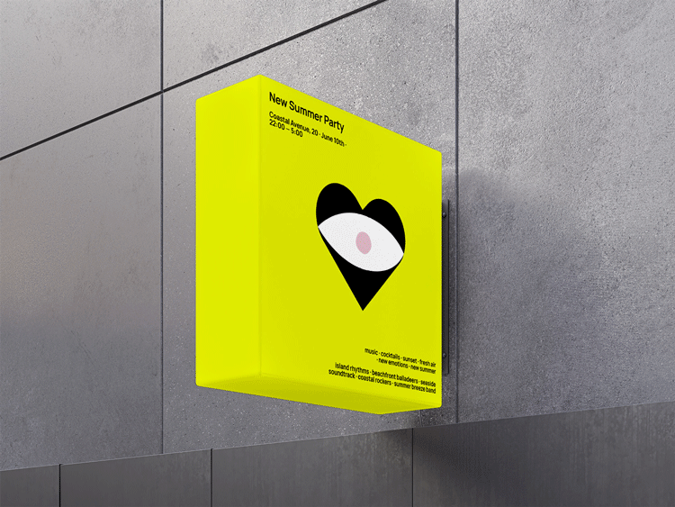 Poster Concept Design bright design eye figma neon colors poster simple webdesign вебдизайн