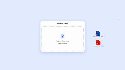 File uploader - Prototype animation in Figma animation app design desktop figma interaction prototype ui upload user experience user interface ux