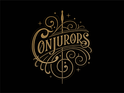 Conjurors logo/title for the illusionist Ivan Amodei event calligraphy design hand lettering lettering logo logotype type typography