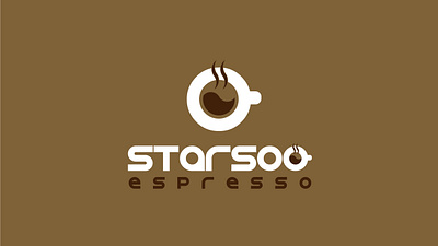 starsoo espresso logo design branding coffee cup design graphic design icon illustration logo typography vector