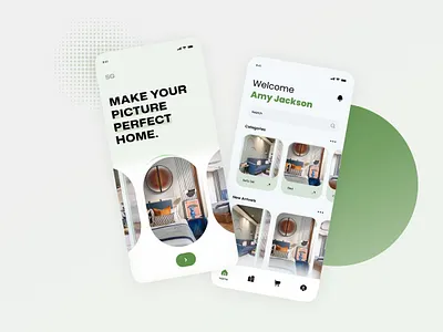 Furniture App Design animation app branding design typography ui ux