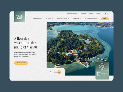 Island Touristic Attraction Resort Website Design ui web website