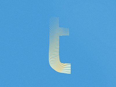 Letra T 36daysoftype 36daysoftype10 alphabet design gradient grain graphic design illustration letra letra t letter letter design letter t t tpye designer type type design types typography waves