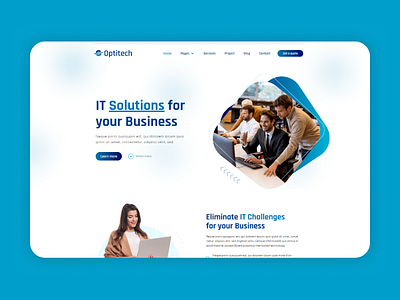 Optitech - IT company Website Template business cms ecommerce it solutions outsourcing professional website saas seo friendly small business software startup technology technology business websites webflow template