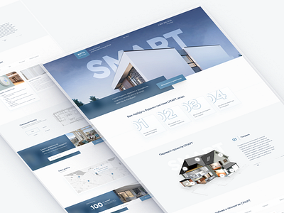 Real Estate Landing Page clean house landing page minimal property real estate smart house ui