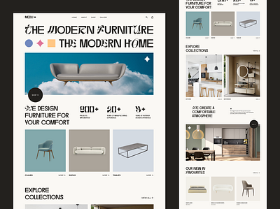 Modern Furniture Landing Page Design cozy design ecommerce figma furniture graphic design home house ikea landing page modern shop store typography ui ux