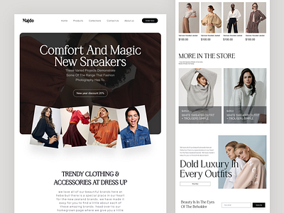Fashion Website - Home Page clean daily ui design ecommerce ecommerce website fashion figma graphic design home page interface landing page minimal ui ui ui ux design uiux user interface ux design web web ui webdesign