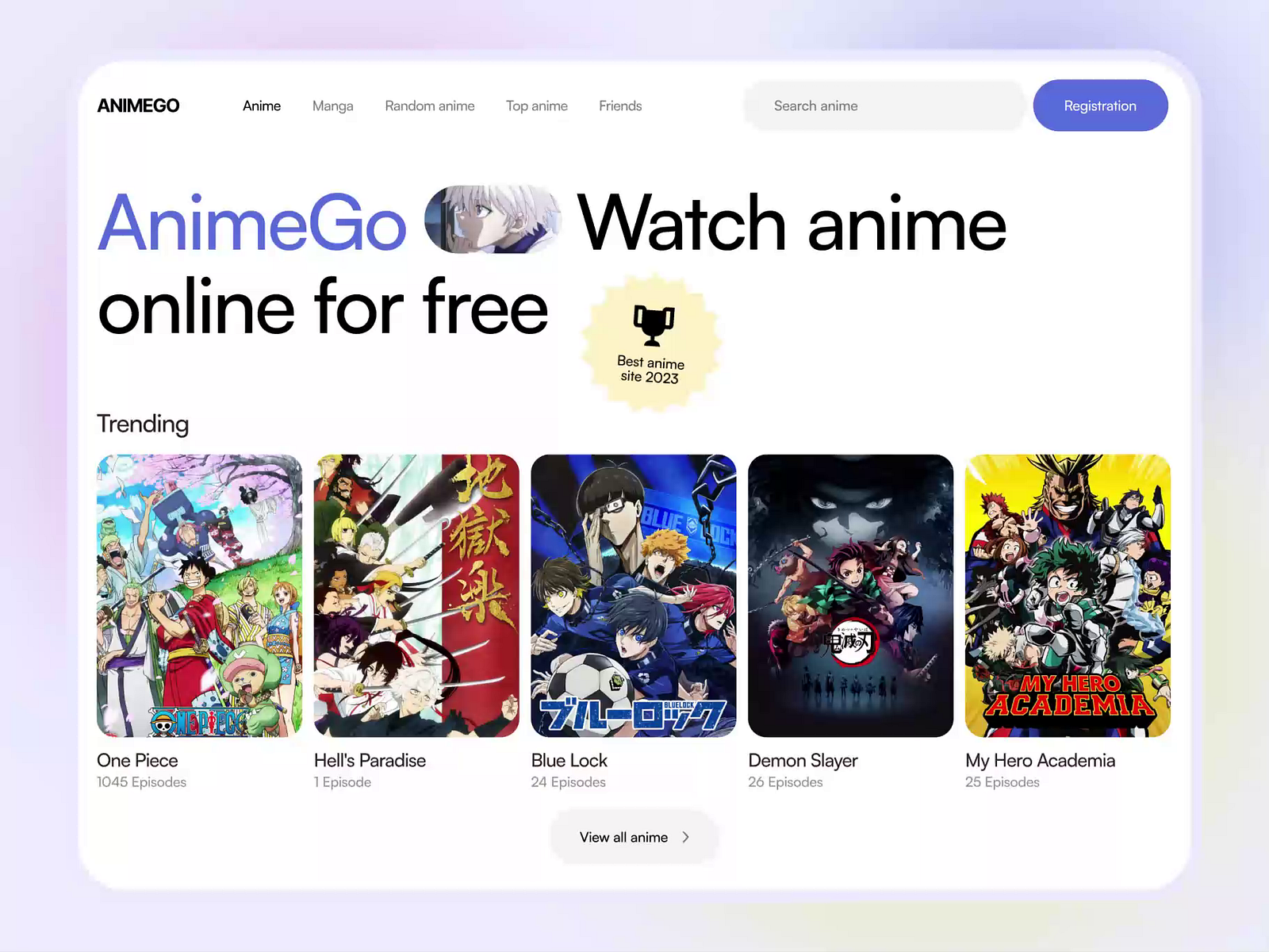 AnimeGo Website Concept by Maksim ⚡ on Dribbble