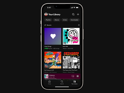Spotify Library & Playlist Overview albums analyze animation figma kite compositor liked songs music overview playlists prototype spotify statistics streaming