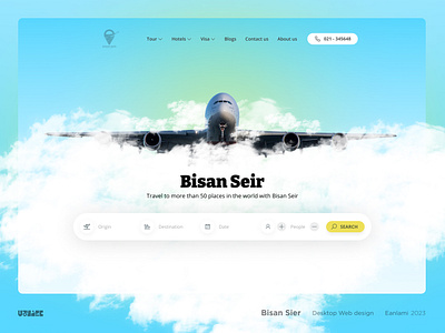 Explore the World with Bisan Seir: A Travel Booking Website design desktop flight minimal product design ticket tours travel ui ux web design