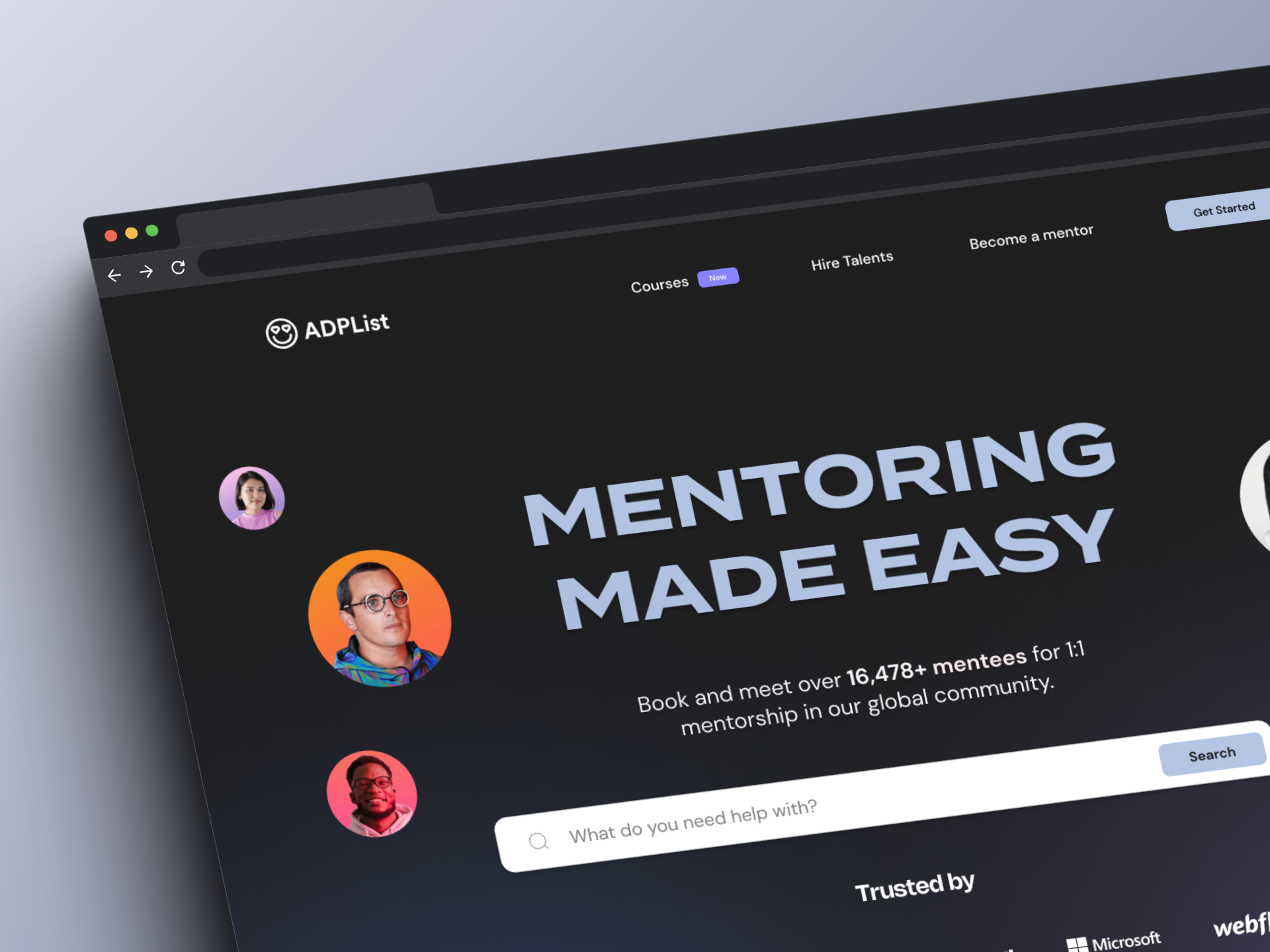 ADPList Hero Section Redesign adplist branding design ui ux web design