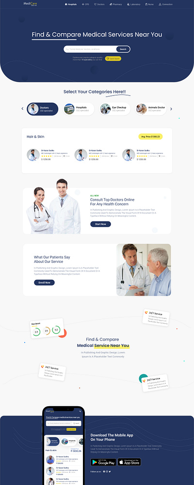 Medicare - Website app blacktheme design illustration logo typography ui uidesign ux design