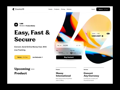 Payment - Landing Page clean ui convertor currency header hero landing page landing ui menu money trasfer payment payment gateway product design typography ui ui ux user experience ux web web development website