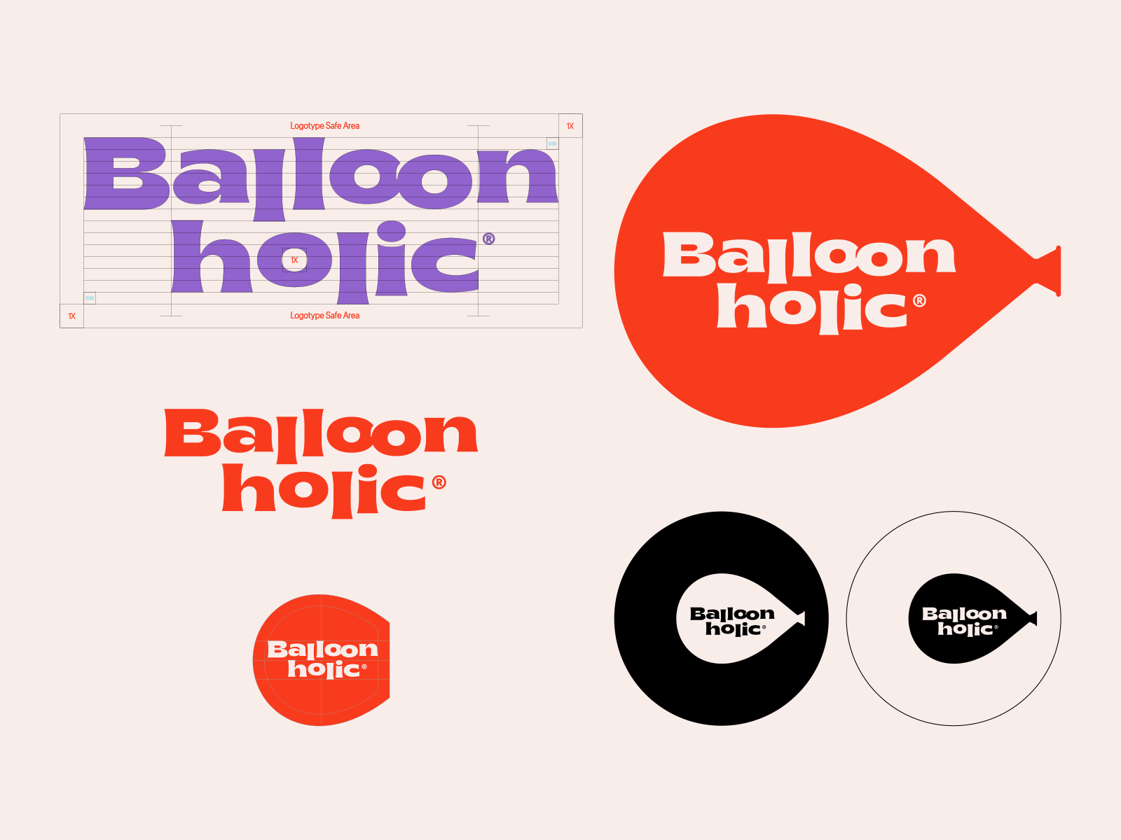 Balloonholic branding 3d animation balloons brand branding character design design fun graphic design grid icon identity joy logo mark motion graphics party ui wordmark