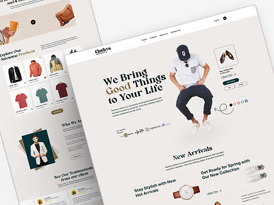 E-Commerce Clothing Shop Website Design clothing e commerce landing page landing pages online shop shop ui ui design ui designer ux web design website design