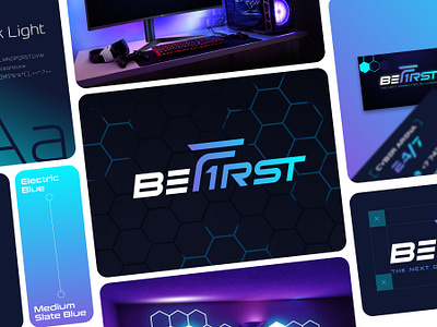 BeF1rst brand brandbook branding computer cyber cyber logo cyberpunk design gradient gradient logo graphic design guidlines identity logo vector