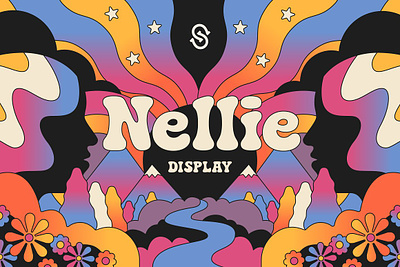 Nellie - Display Font bold font vintage font