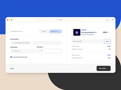 Credit Card Checkout card credit credit card credit card checkout dailyui ui ux