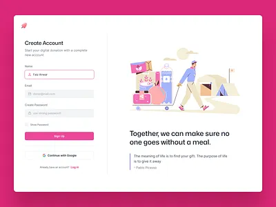 Create Account 🔑 create account login onboarding signup ui web