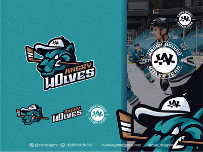 Wolves Hockey Logo branding design graphic design hockey hockey logo identity illustration logo mark tshirt vector wolf wolves