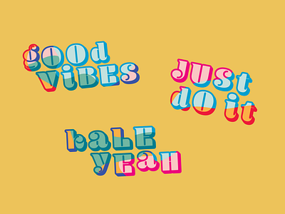 Good Vibes Stickers design good vibes graphic design just do it kale yeah stickers typography