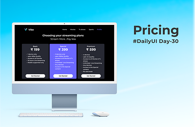 Pricing #DailyUI Day-30 branding dailyui design figma graphic design illustration motion graphics ui userinterface