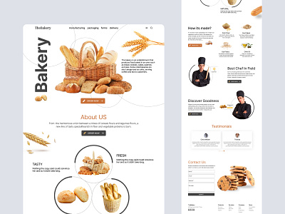 Bakery Website Landing branding design graphic design illustration logo ui ux web design