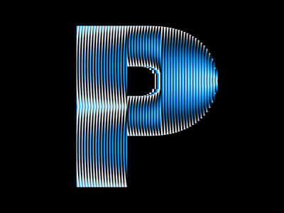 36 Days of Type - P 36 days of type 36daysoftype animation cavalry design font generative gradient graphic design kinetic kinetic type letter motion motion design p type type design typography