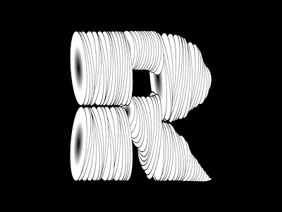 36 Days of Type - R 36 days of type 36daysoftype animation cavalry design font generative gradient graphic design kinetic kinetic type letter motion motion design r type typography