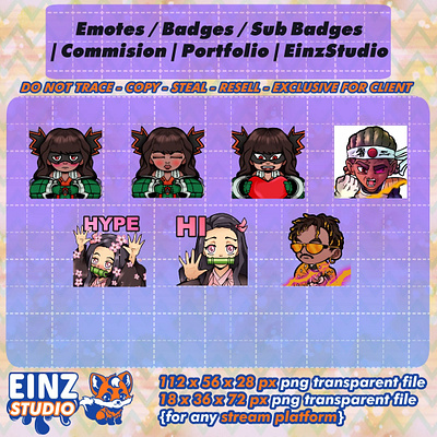 Kimetsu No Yaiba / Demon Slayer Emotes Twitch on Behance