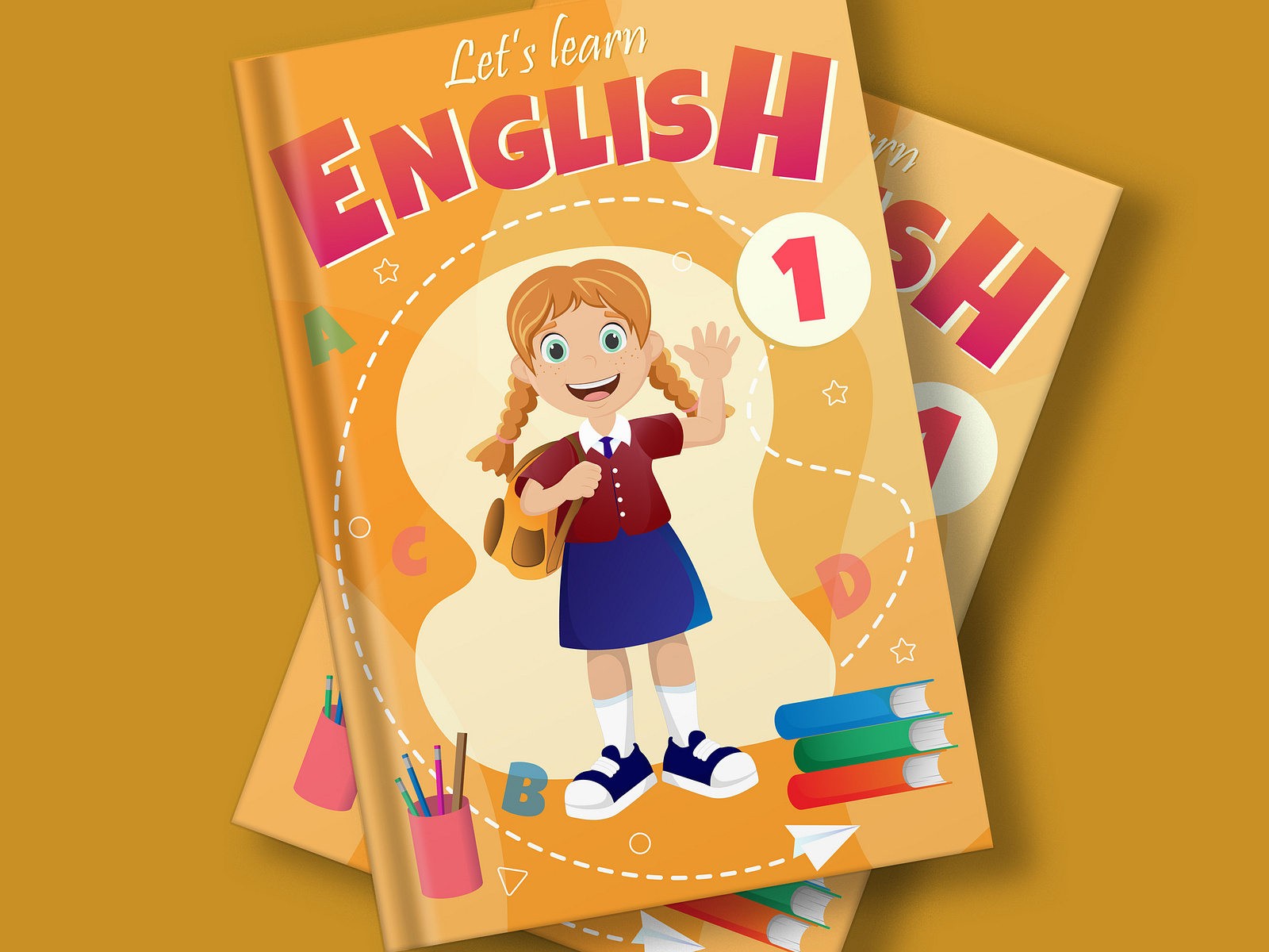 Design of a students book cover for English classes by Tatiana on Dribbble