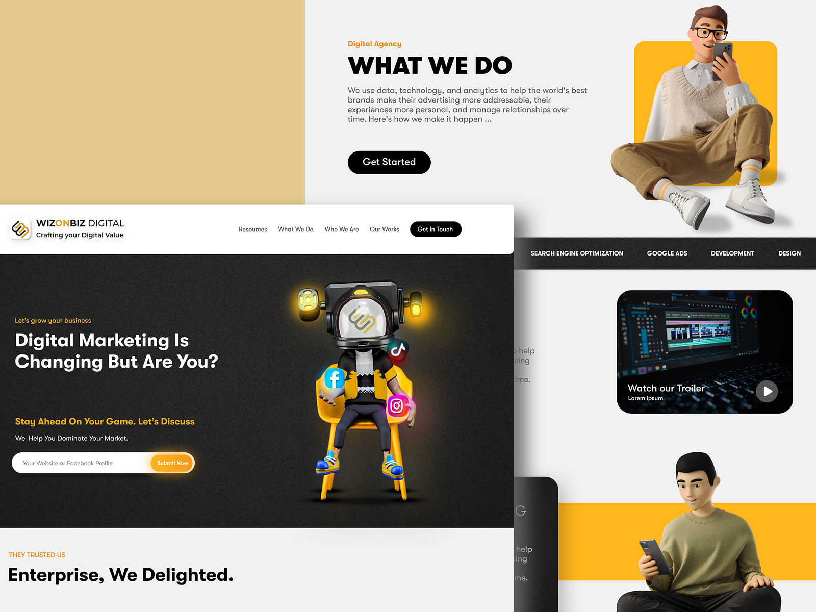 Digital Agency UI UX Design by Furba Gurung on Dribbble