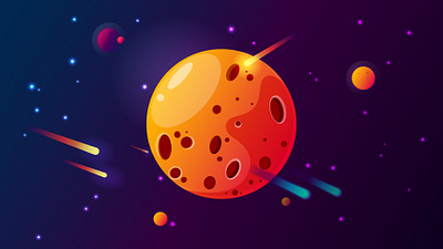 Stargazing 2d art branding illustration logo vector