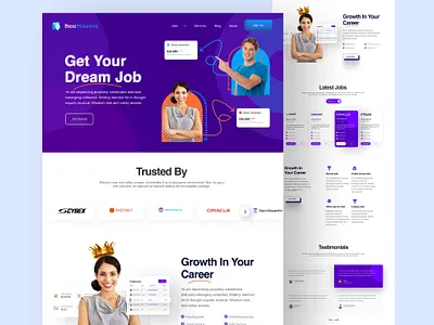 Job Portal Website Design advertisingdesign branddesign brandidentity branding design digitaldesigntrends socialmedia ui ux web