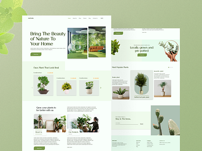 Tree Shop Landing Page company design hero landing page product shop templete tree ui uiux ux web website