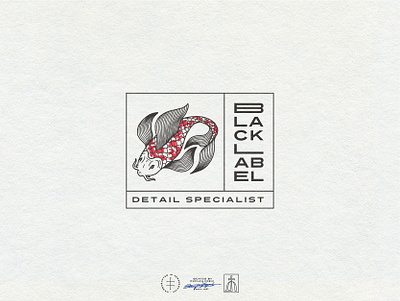 Black Label Detail Specialist automotive black bold brand design brand designer branding design clean detailing geometric hand drawn japan japanese minimal minimalism minimalist logo modern red shop type typography