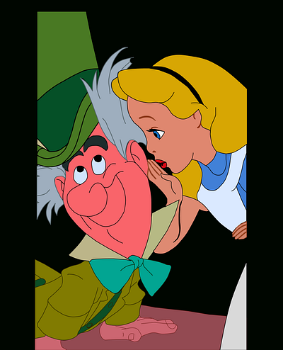 Alice has a Secret alice and the hatter design figma graphic design illustration ui vector