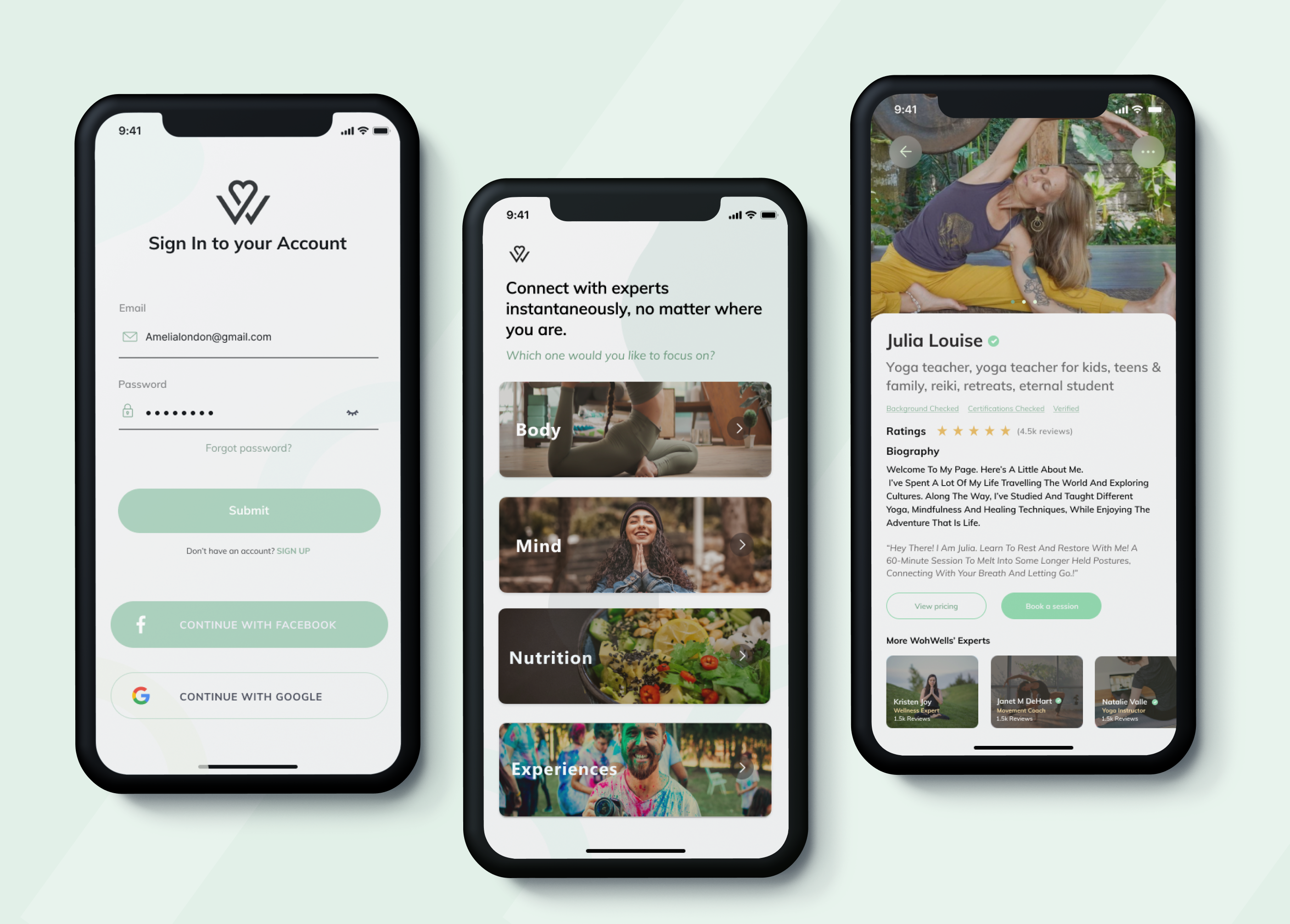 Wellness App animation app branding design graphic design illustration logo motion graphics ui ux vector website wellness wellness app