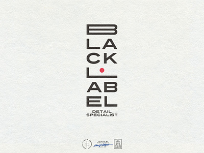 Black Label Detail Specialist aesthetic black boxy brand identity branding clean font japan japanese lettering letters logo logotype masculine modern type typeface typography vintage wordmark