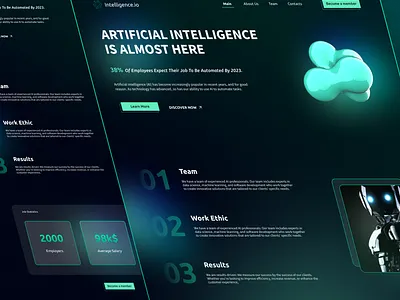 Artificial Intelligence Company | Landing Page 3d branding design graphic design illustration landing logo ui ux web web design