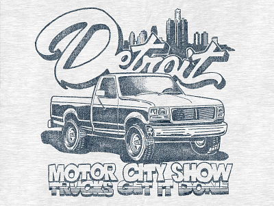 DETROIT- CAR SHOW GRAPHIC apparel car design detroit graphic design handdrawn illustration logo photoshop print racing retro truck type typography vintage