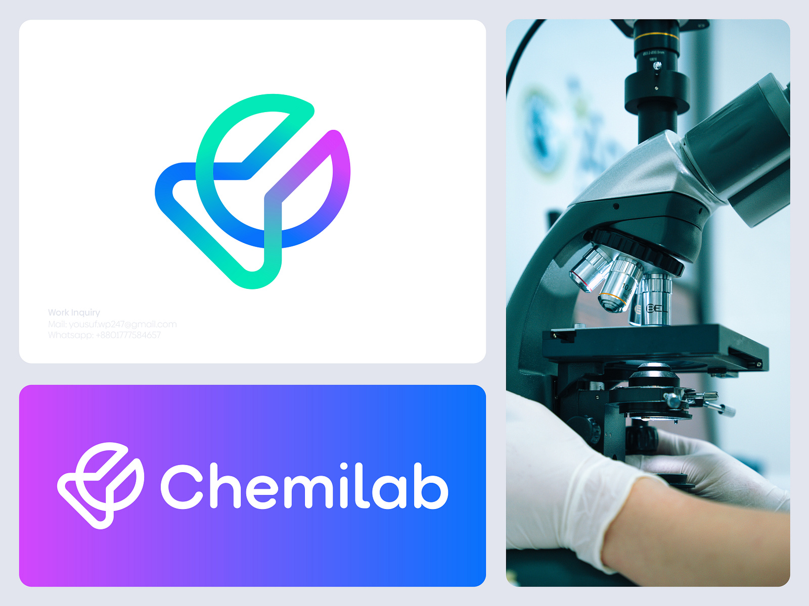 Modern, Futuristic, Science, Laboratory, Chemistry Logo Concept by